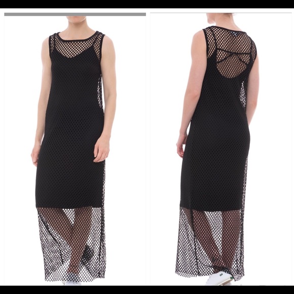 X by Gottex Open- Mesh Maxi Dress-Sleeveless - Picture 2 of 3